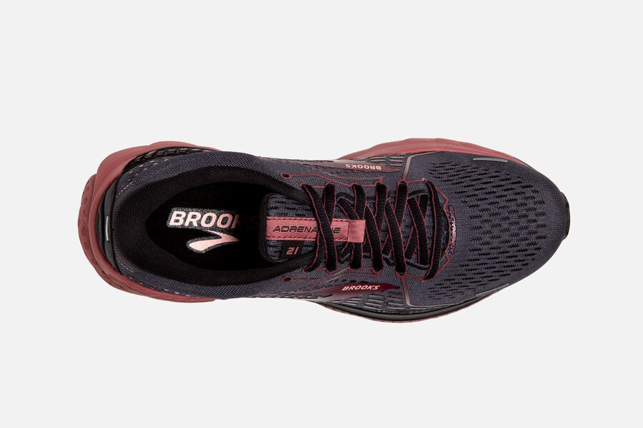 Brooks Adrenaline GTS 21 Road Running Shoes Womens - Black - MXTOI-3015